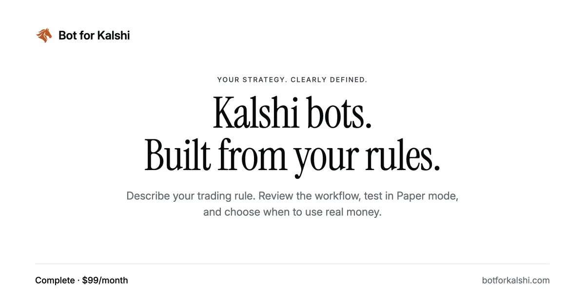 Official product artwork from Bot for Kalshi.
